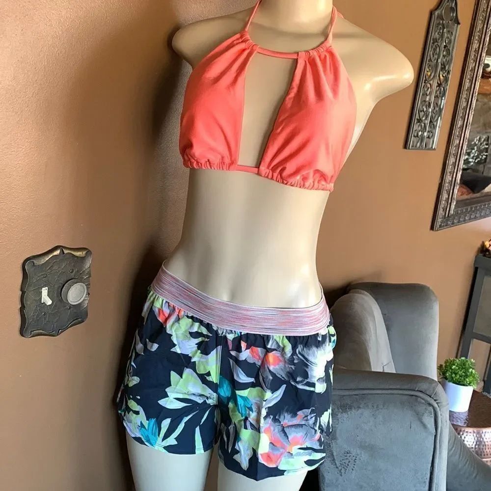 Express Bikini Top Avia Shorts Swimsuit Swimwear Set XS/S
